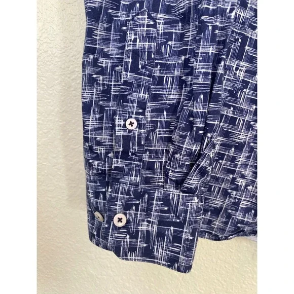 Cuadra Style Legacy Blue Graphic Print Long Sleeve Shirt Mens‎ Size XL